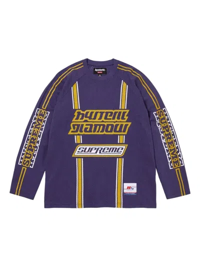 Supreme X Hysteric Glamour T-shirt Mit Logo-print In Blue