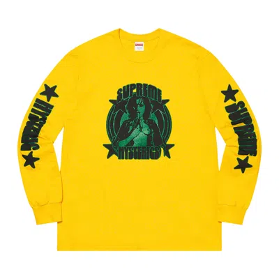 Pre-owned Supreme X Hysteric Glamour Long-sleeve Tee 'yellow' | Men's Size Xl