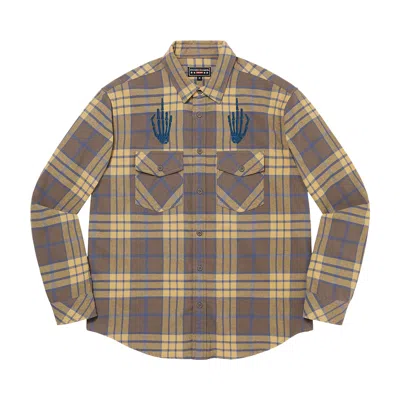 Pre-owned Supreme X Hysteric Glamour Plaid Flannel Shirt 'brown'