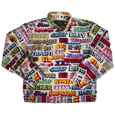 Pre-owned Supreme X Hysteric Glamour Text Work Jacket 'white' | Men's Size S