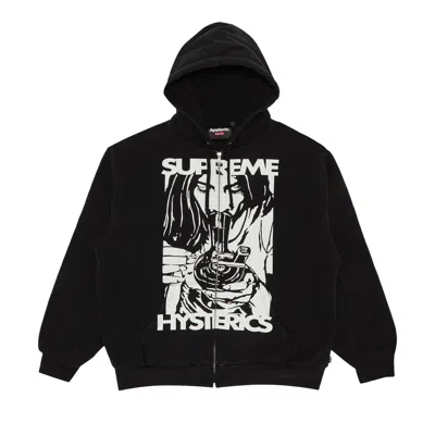 Pre-owned Supreme X Hysteric Glamour Thermal Lined Zip Up Hooded Sweatshirt 'black'