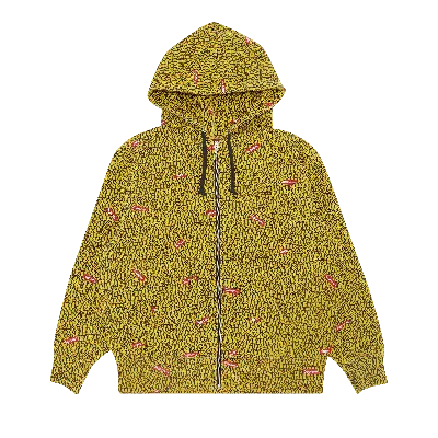 Pre-owned Supreme X Irak Zip Up Hooded Sweatshirt 'yellow'