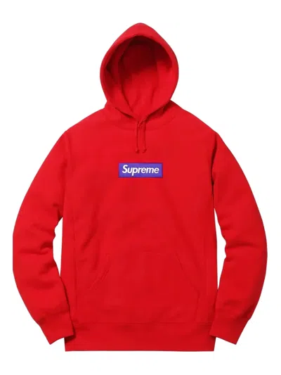 Supreme X James Jebbia Box Logo Hooded Sweatshirt In Red