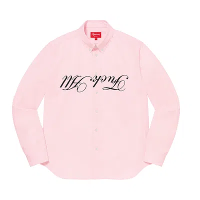 Pre-owned Supreme X Jamie Reid Fuck All Shirt 'light Pink'