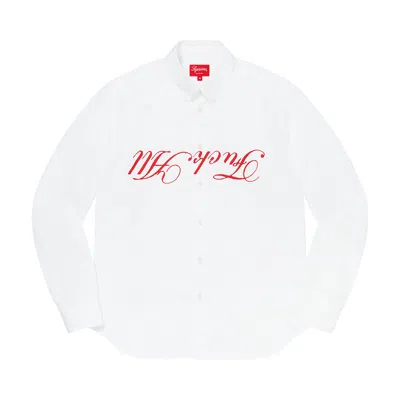 Pre-owned Supreme X Jamie Reid Fuck All Shirt 'white'