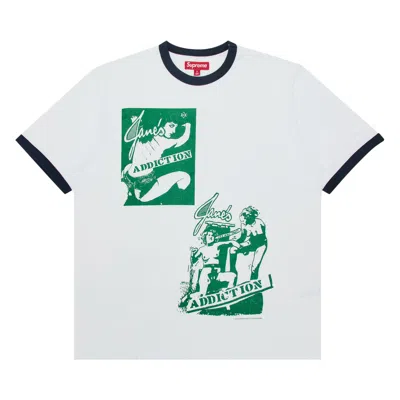 Pre-owned Supreme X Jane's Addiction Ringer Tee 'white' | Men's Size Xxl