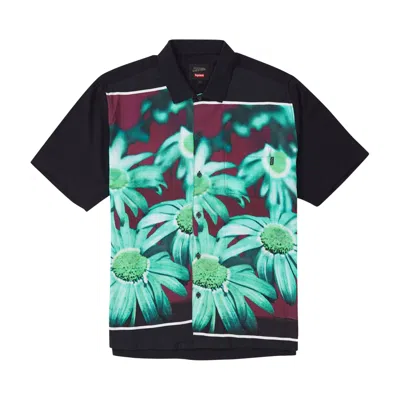 Pre-owned Supreme X Jean Paul Gaultier Block Print Rayon Shirt 'black'
