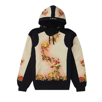 Pre-owned Supreme X Jean Paul Gaultier Floral Print Hooded Sweatshirt In Black