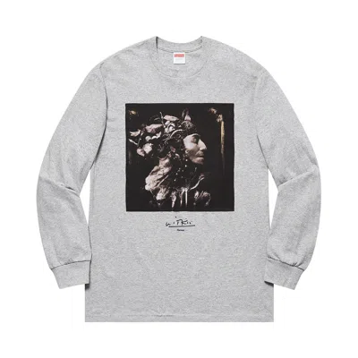 Pre-owned Supreme X Joel-peter Witkin Harvest Long-sleeve Tee 'heather Grey'