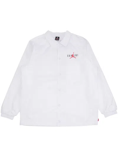Supreme X Jordan Coach Jacket In White