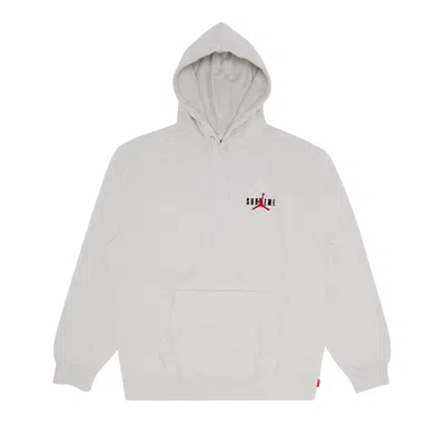Pre-owned Supreme X Jordan Hooded Sweatshirt 'ash Grey'