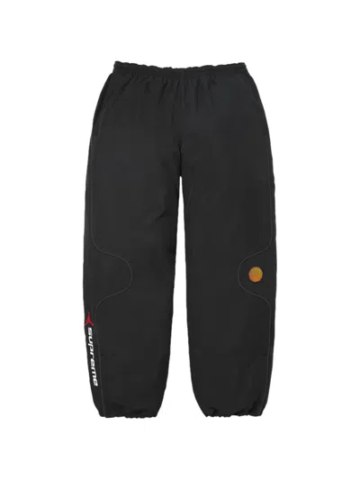 Supreme X Jordan Logo-print Track Pants In Black