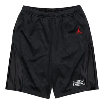 Supreme X Jordan Logo-patch Shorts In Black