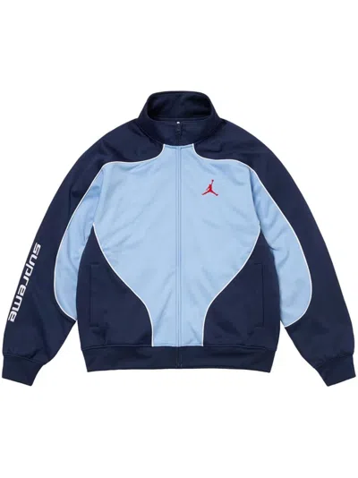 Supreme X Jordan Tricot Track Jacket In Blue