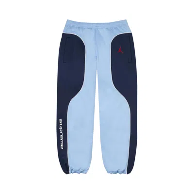 Pre-owned Supreme X Jordan Tricot Track Pant 'light Blue'