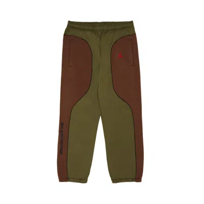 Pre-owned Supreme X Jordan Tricot Track Pant 'olive' In Green