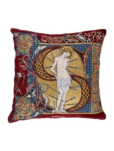 Pre-owned Supreme X Jules Pansu Saint Throw Pillow W/ Tags In Red
