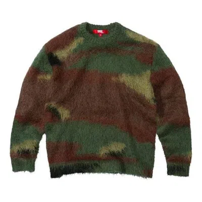 Supreme X Junya Watanabe Comme Des Garons Man Brushed Camo Sweater 'green Brown'