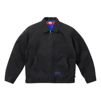 Supreme X Junya Watanabe Comme Des Garons Man Printed Work Jacket 'black Navy'