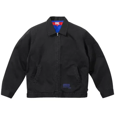 Pre-owned Supreme X Junya Watanabe X Comme Des Garçons Man X Schott Leather Peacoat 'black'