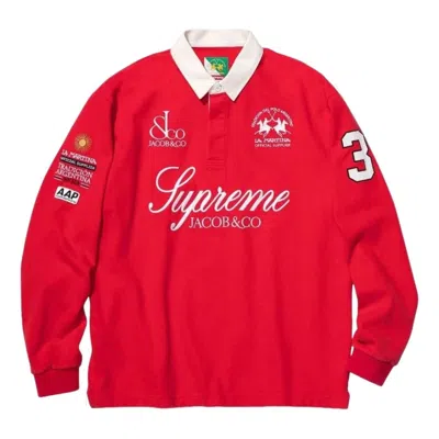 Supreme La Martina Logo-print Long-sleeve Polo Shirt In Multi