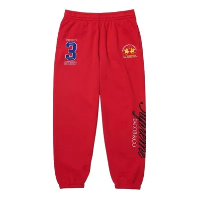 Supreme X La Martina Ss26 Sweatpant 'red' In Brown