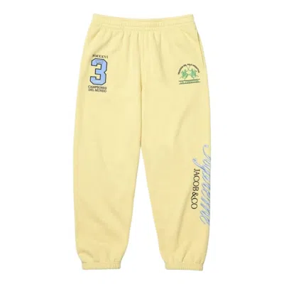 Supreme X La Martina Ss26 Sweatpant 'yellow' In Blue