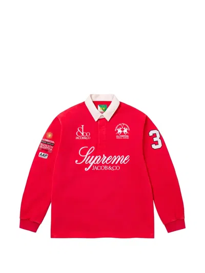 Supreme X La Martina X Jacob & Co Logo Polo Shirt In Red