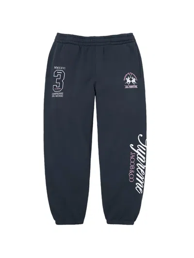 Supreme X La Martina X Jacob & Co Logo-print Track Pants In Blue