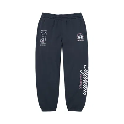 Pre-owned Supreme X La Martina X Jacob & Co Sweatpant 'navy' | Blue | Men's Size L
