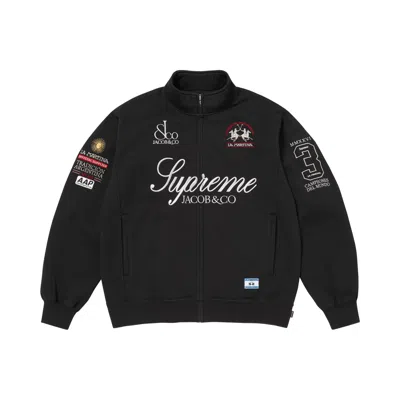Pre-owned Supreme X La Martina X Jacob & Co Zip Up Sweatshirt 'black' | Men's Size M
