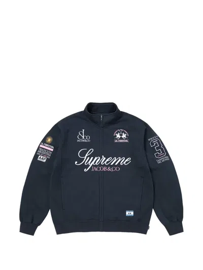 Supreme X La Martina X Jacob & Co Zip-up Sweatshirt In Blue