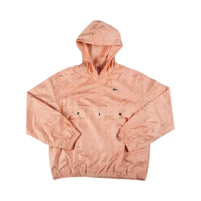 Pre-owned Supreme X Lacoste Reflective Grid Nylon Anorak 'peach' | Orange | Men's Size M