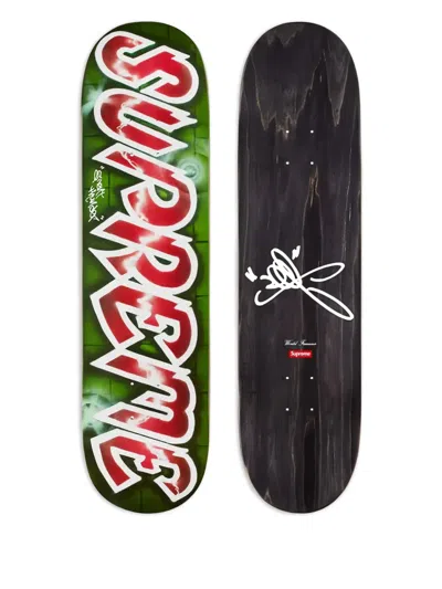 Supreme X Lee Quinones Skateboard-deck Aus Holz In Multi