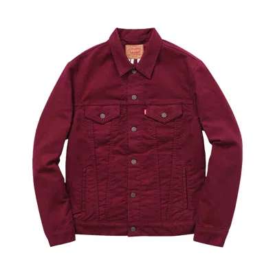 Pre-owned Supreme X Levi's Moleskin Trucker Jacket 'burgundy' | Red | Men's Size S