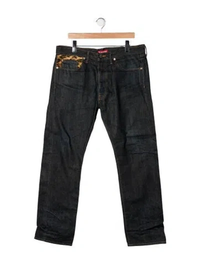 Pre-owned Supreme X Levi's Straight-leg Jeans In Black