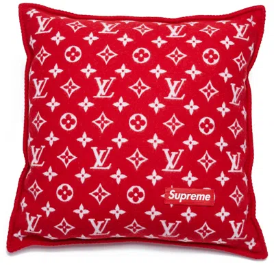 Pre-owned Supreme X Louis Vuitton Monogram Pillow In Red
