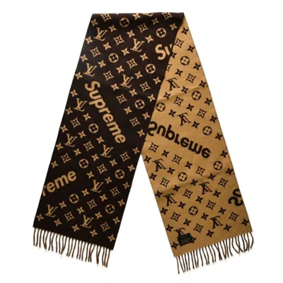 Pre-owned Supreme X Louis Vuitton Monogram Scarf In Brown