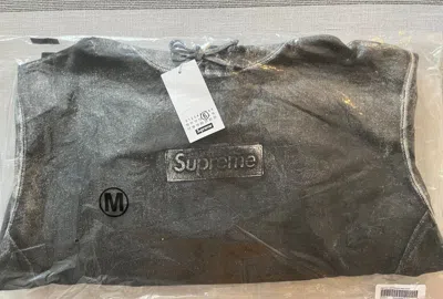 Pre-owned Supreme X Maison Margiela Foil Box Logo Hoodie | Black | Size M | Ships Today?