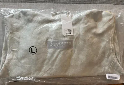 Pre-owned Supreme X Maison Margiela Foil Box Logo Hoodie | White | Size L | Ships Today?