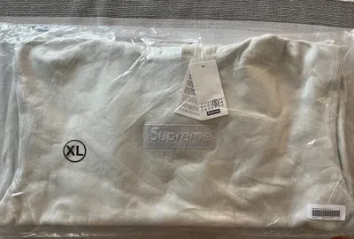 Pre-owned Supreme X Maison Margiela Foil Box Logo Hoodie | White | Size Xl | Ships Today?