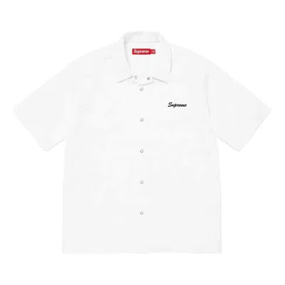 Supreme X Margaret Keane Teardrop S/s Work Shirt 'white Blue'