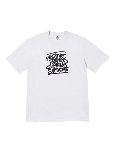 Supreme X Marithé + François Girbaud Graffiti-print T-shirt In Gray