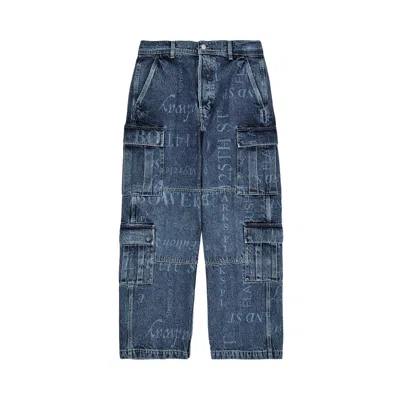 Pre-owned Supreme X Martine Rose Denim Cargo Pant 'washed Blue'