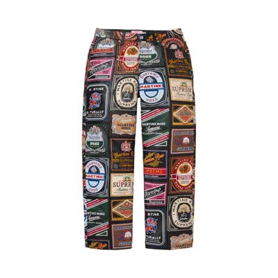 Pre-owned Supreme X Martine Rose Patchwork Labels Leather 5-pocket Jean 'multicolor' | Multi-color | Men's Siz