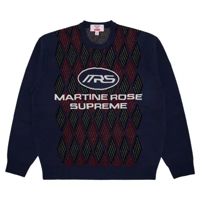 Pre-owned Supreme X Martine Rose Sweater 'blue'