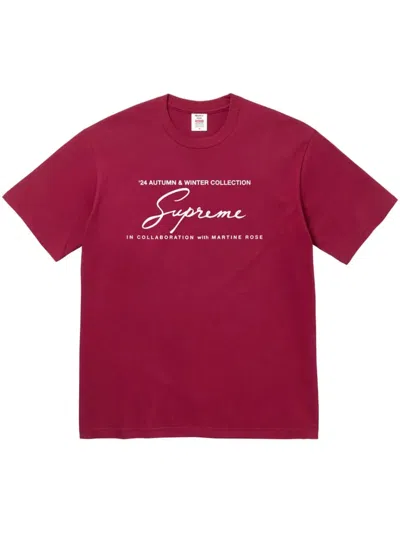 Supreme X Martine Rose T-shirt In Pink