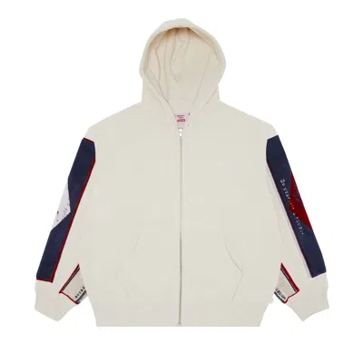 Pre-owned Supreme X Martine Rose Towel Zip Up Hooded Sweatshirt 'white'