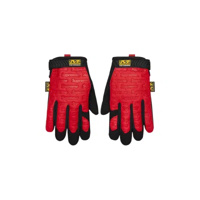 Pre-owned Supreme X Mechanix Leather Work Gloves 'red'