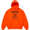 Supreme X Melvins Hooded Sweatshirt 'orange Black' In Red